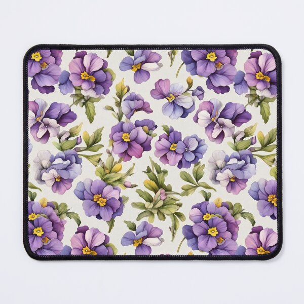 Item preview, Watercolor Purple Nemesia Flowers Patten designed and sold by FloralsbyLiss.