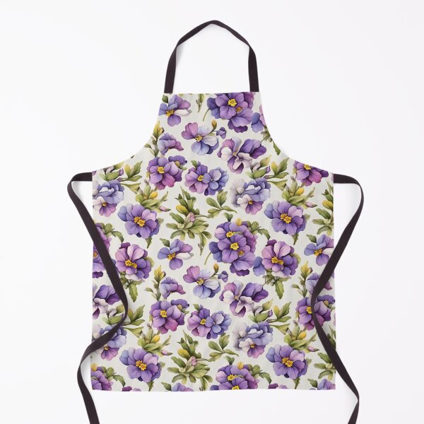 Item preview, Watercolor Purple Nemesia Flowers Patten designed and sold by FloralsbyLiss.