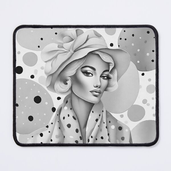 Item preview, Beautiful fashion girl black and white retro urban style 40s 50s designed and sold by Carlos Gudino.