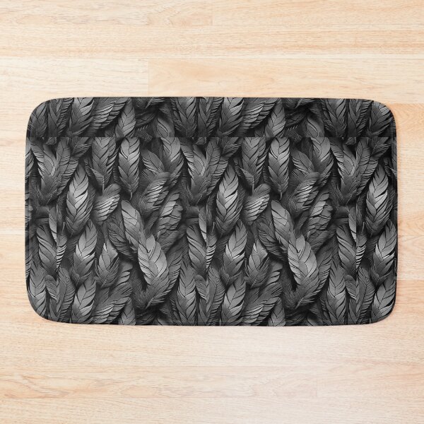 Item preview, Giant feather pattern black and white retro urban style designed and sold by Carlos Gudino.