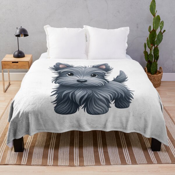 Item preview, Cute Grey Scottish Terrier Puppy Dog Drawing designed and sold by CharmStudio.