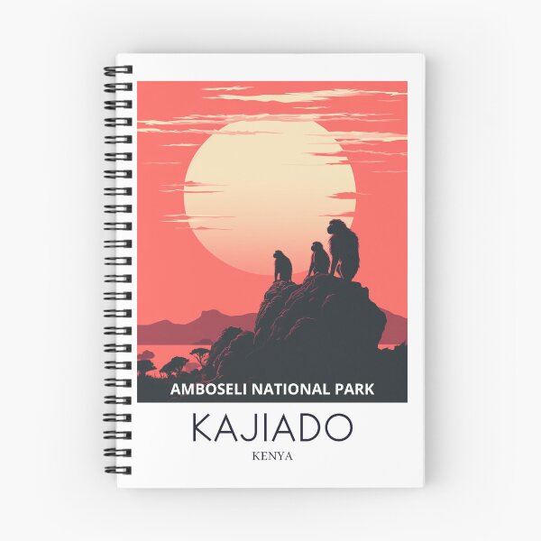 Item preview, A Pop Art Travel Print of Amboseli National Park - Kenya  designed and sold by StudioRedKoala.
