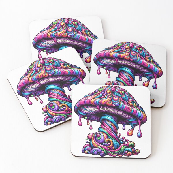 Item preview, melting psychedelic colorful shroom designed and sold by 603POD.