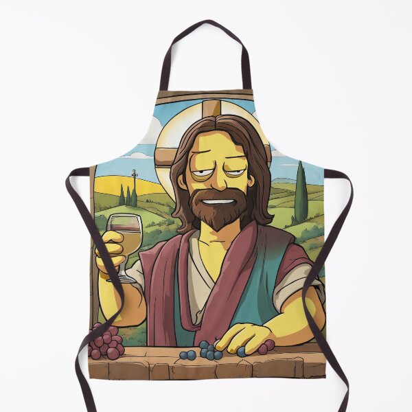 Item preview, Simpsons Style Jesus Drunk on Wine designed and sold by WeedLoveJesus.