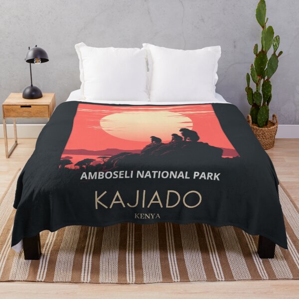 Item preview, A Pop Art Travel Print of Amboseli National Park - Kenya designed and sold by StudioRedKoala.