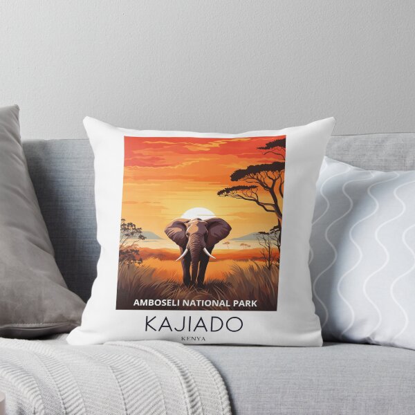 Item preview, A Pop Art Travel Print of Amboseli National Park - Kenya  designed and sold by StudioRedKoala.