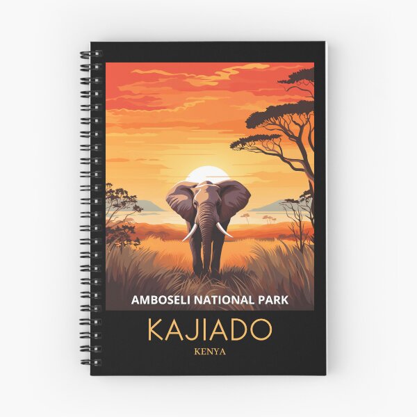 Item preview, A Pop Art Travel Print of Amboseli National Park - Kenya  designed and sold by StudioRedKoala.