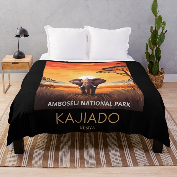 Item preview, A Pop Art Travel Print of Amboseli National Park - Kenya designed and sold by StudioRedKoala.
