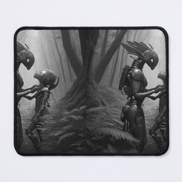 Item preview, Alien love face to face close encounter black and white retro style designed and sold by Carlos Gudino.