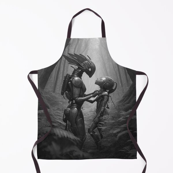 Item preview, Alien love face to face close encounter black and white retro style designed and sold by Carlos Gudino.