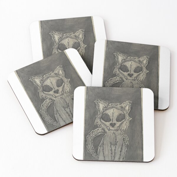 Item preview, Skull cat designed and sold by AdinsUnusualArt.
