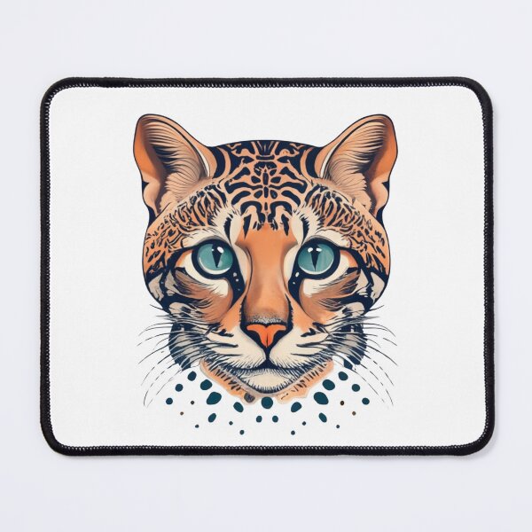 Item preview, Retro Bengal Cat Floral Wild Flowers designed and sold by ArtFromBeyond.