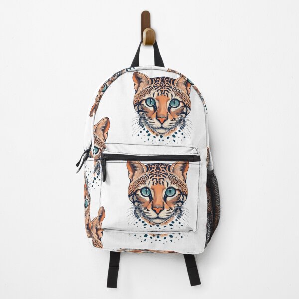 Item preview, Retro Bengal Cat Floral Wild Flowers designed and sold by ArtFromBeyond.