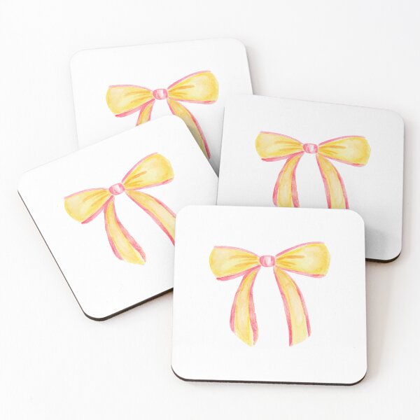 Item preview, Pink and Yellow Preppy Bow designed and sold by mollsdesignss.