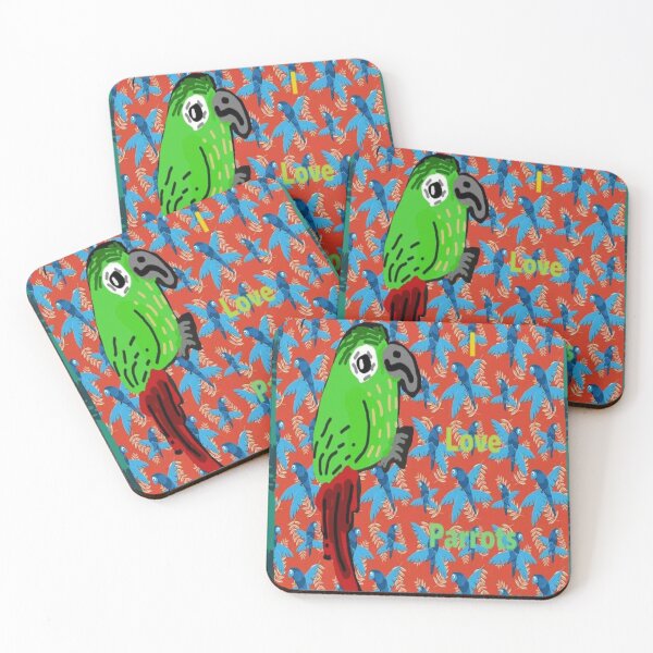 Item preview, I love parrots (conure design) designed and sold by PosieBB.