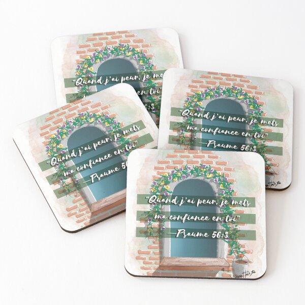 Item preview, "Quand j’ai peur, je mets ma confiance en toi” —Psaume 56:3 (French)  (Window) designed and sold by Jovyharts.