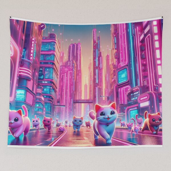 Item preview, Pink Cat City  designed and sold by ritasud.