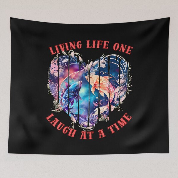 Item preview, Living Life One Laugh At A Time. pisces funny designed and sold by ZodiacWonders.