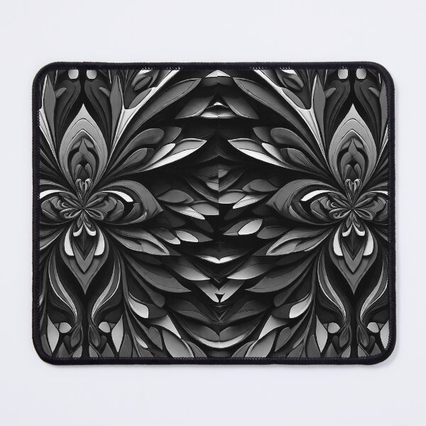 Item preview, Pattern of multiple flowers and leaves black and white retro urban style designed and sold by Carlos Gudino.