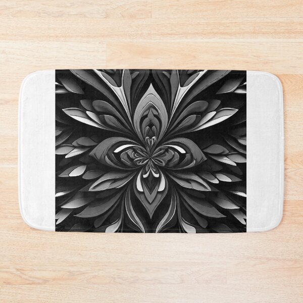 Item preview, Pattern of multiple flowers and leaves black and white retro urban style designed and sold by Carlos Gudino.