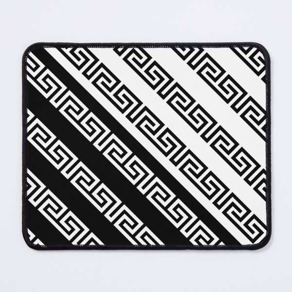 Item preview, black and white greek ornament, pattern designed and sold by OmikronStore.