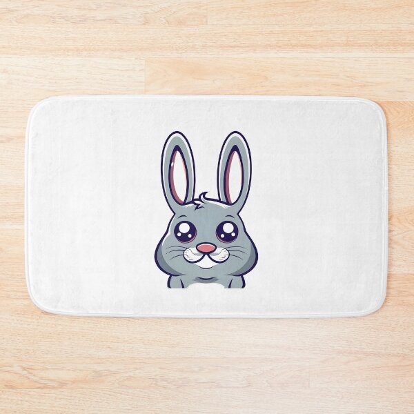 Item preview, cute gray rabbit designed and sold by SabyDigitalArt.