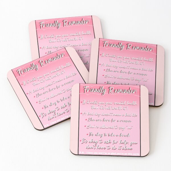 Item preview, Friendly Reminder (Mental Health Awareness) designed and sold by HarrisonDesign.