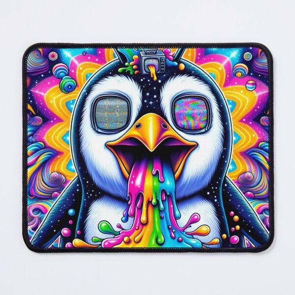 Item preview, psychedelic festival space penguin designed and sold by 603POD.