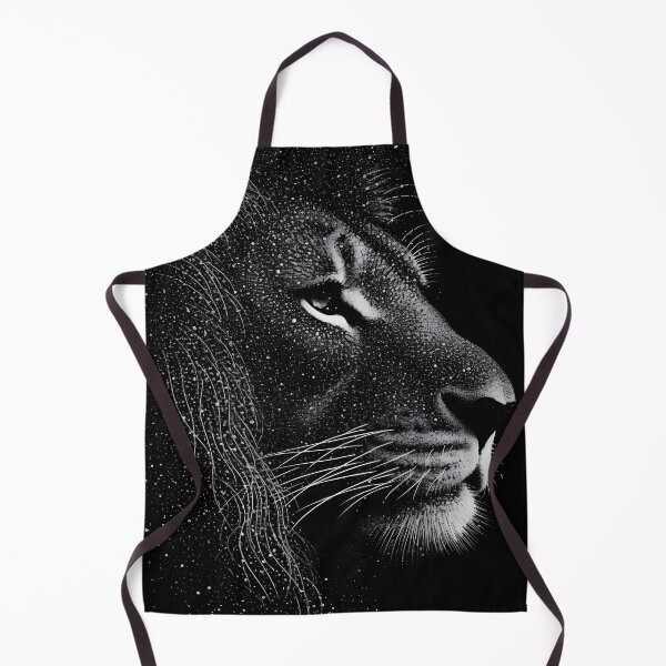 Item preview, Black and white Pointillism Art print of a lion designed and sold by dcrc.