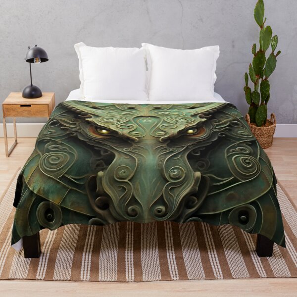 Item preview, Medieval Celtic Dragon Head Relief Emerald Eyes  designed and sold by DragonRealms.