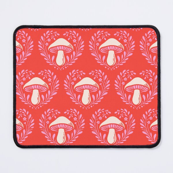 Item preview, Valentine's Enchantment: Pink & Red Mushroom Heart Delight designed and sold by Maria Garcia.