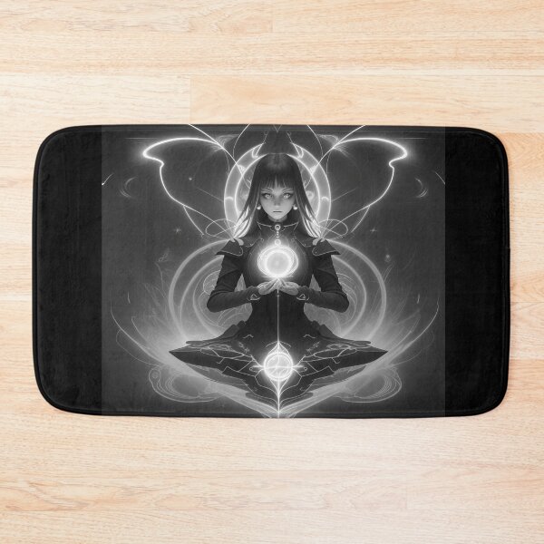 Item preview, spirituality angel yoga girl black and white retro urban style designed and sold by Carlos Gudino.