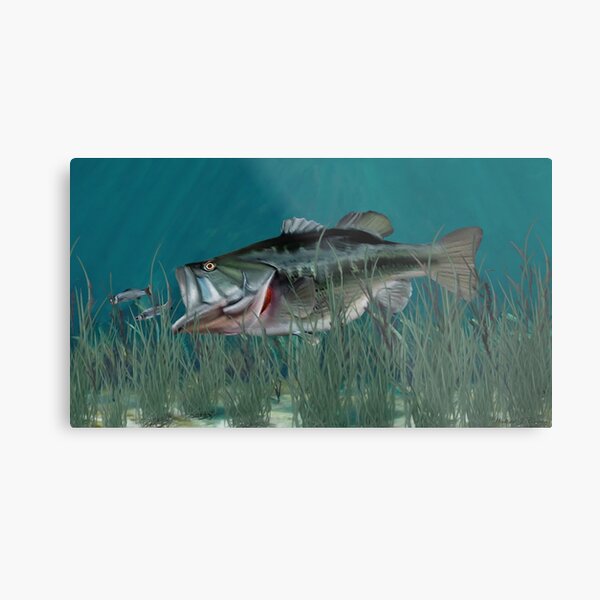 Largemouth Bass Chasing Minnows | Tote Bag