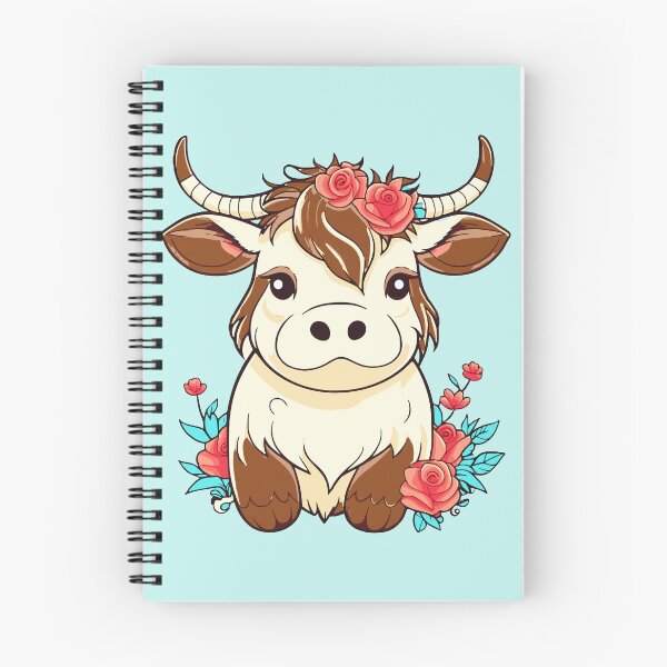 Item preview, Cute Highland Cow with Roses designed and sold by DT creations.