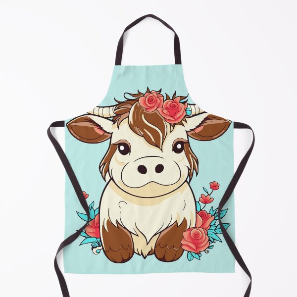 Item preview, Cute Highland Cow with Roses designed and sold by DT creations.