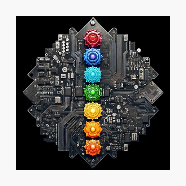 Item preview, Seven Chakras - Aligned Circuits designed and sold by dsonsciencegeek.