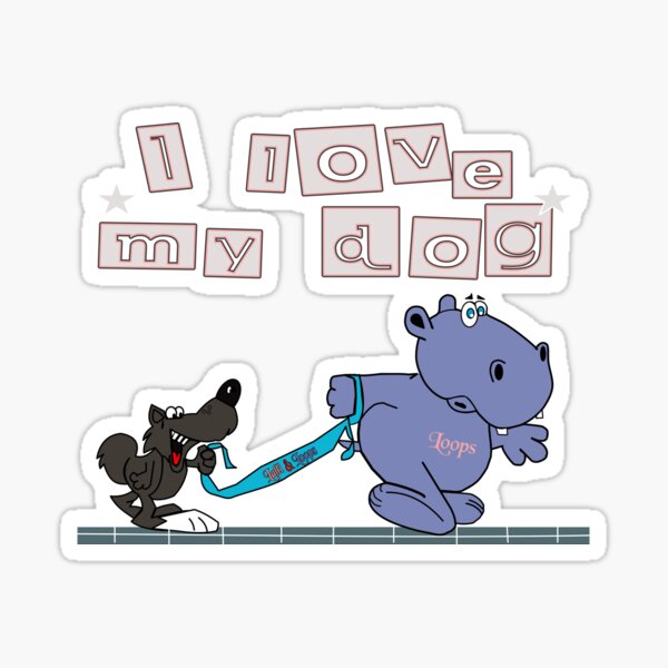 I love my dog Sticker