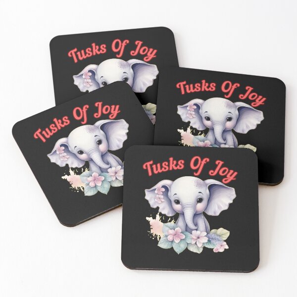 Item preview, Tusks Of Joy. colorful elephant designed and sold by ElephantVibes.