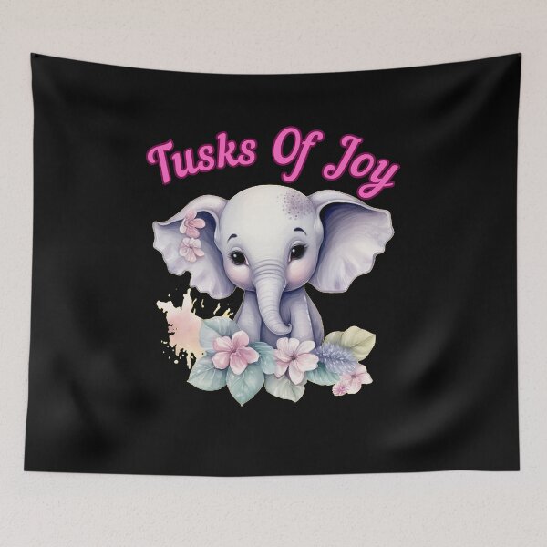 Item preview, Tusks Of Joy. elephant head designed and sold by ElephantVibes.