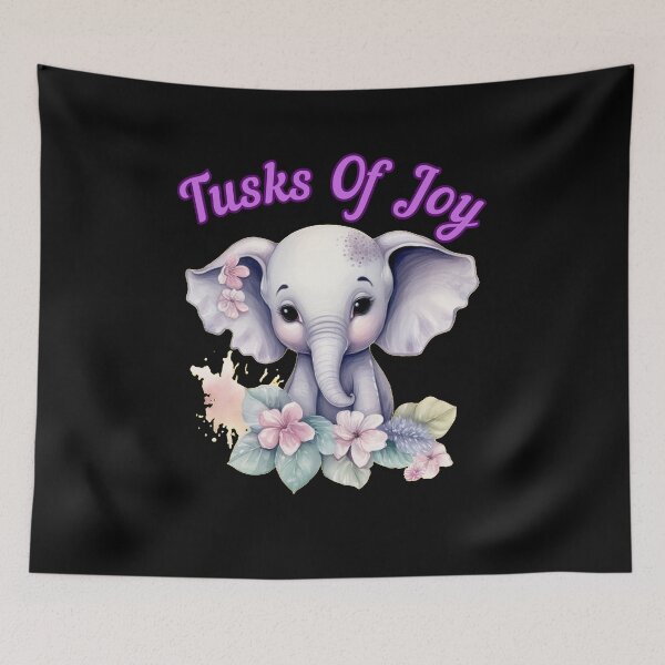 Item preview, Tusks Of Joy. elephant face designed and sold by ElephantVibes.
