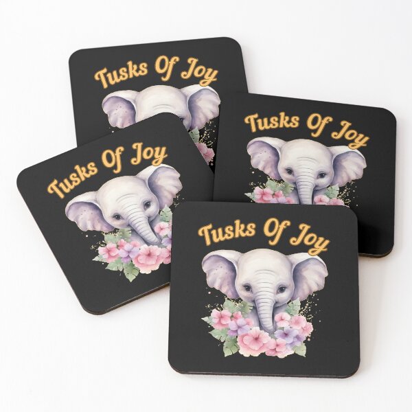 Item preview, Tusks Of Joy. watercolor elephant designed and sold by ElephantVibes.