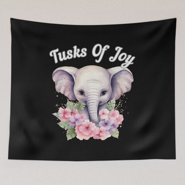Item preview, Tusks Of Joy. surreal elephant designed and sold by ElephantVibes.