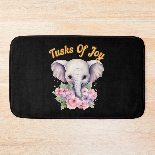 Item preview, Tusks Of Joy. watercolor elephant designed and sold by ElephantVibes.