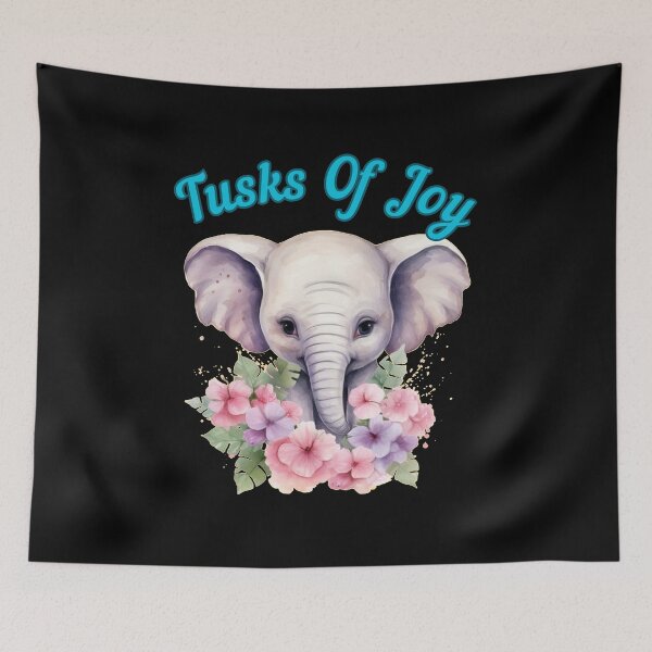 Item preview, Tusks Of Joy. adorable elephant designed and sold by ElephantVibes.
