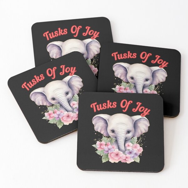 Item preview, Tusks Of Joy. happy elephant designed and sold by ElephantVibes.