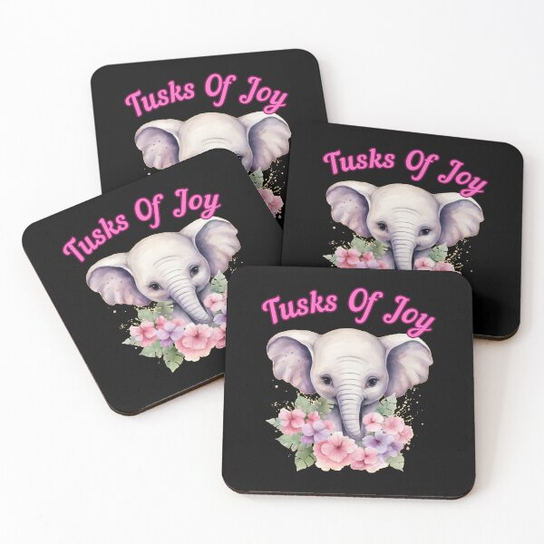 Item preview, Tusks Of Joy. elephant saying designed and sold by ElephantVibes.