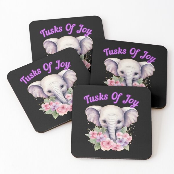 Item preview, Tusks Of Joy. elephant quote designed and sold by ElephantVibes.