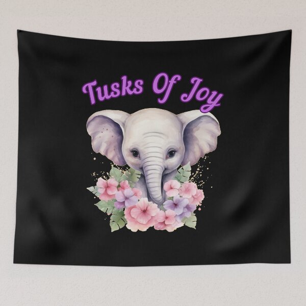 Item preview, Tusks Of Joy. elephant quote designed and sold by ElephantVibes.