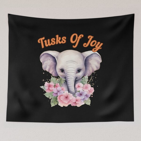 Item preview, Tusks Of Joy. Flower elephant designed and sold by ElephantVibes.