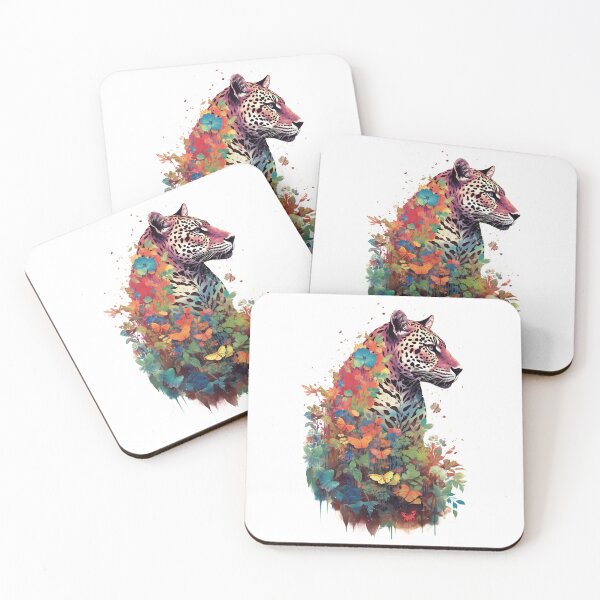 Item preview, Watercolor Whimsical Geo Jaguar - White designed and sold by FoxfireStardust.